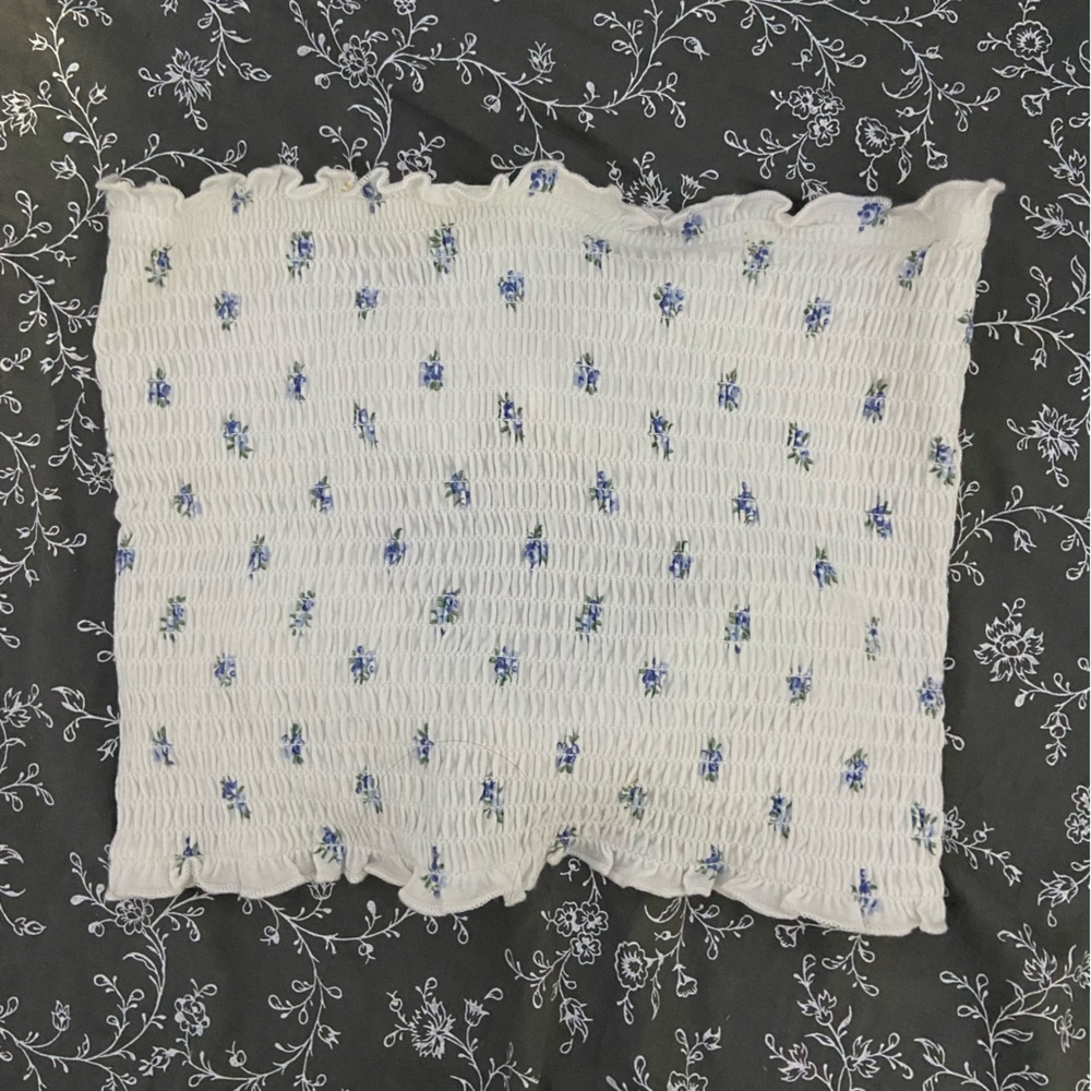 Hollister Smocked Tie-Back Tube Top